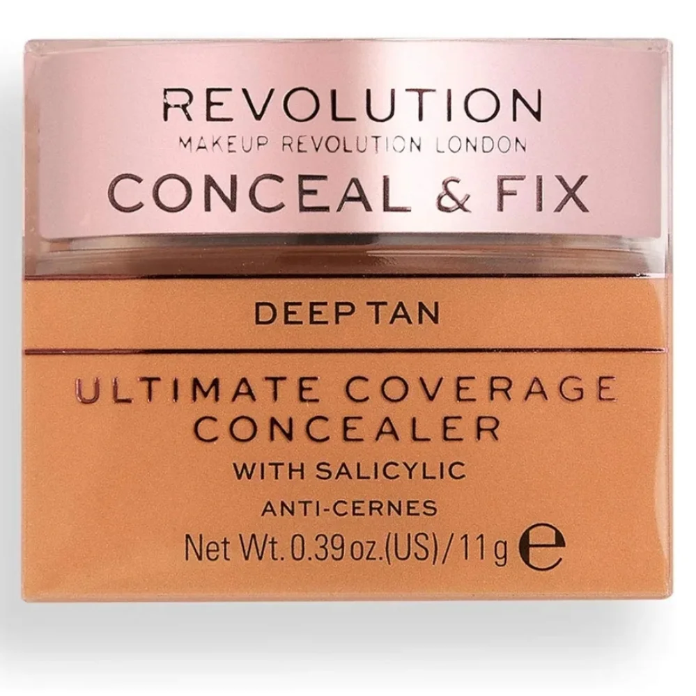 Revolution London Makeup Conceal & Fix Ultimate Coverage Concealer Deep Tan